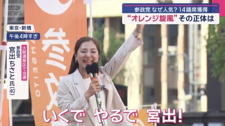 大阪選挙区で当選 参政党 宮出ちさと氏