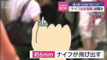 側面のボタンを押すとおよそ6ミリのナイフが飛び出す仕掛け