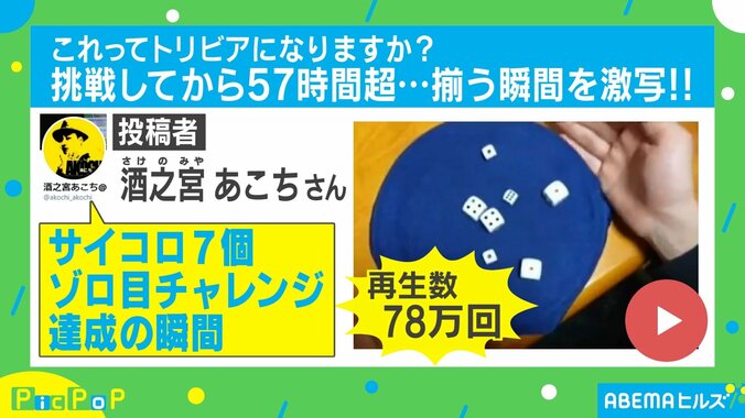 所要時間57時間超…!! サイコロ7個が揃う瞬間に反響「素晴らしい展開」 1枚目