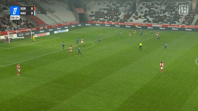 ４人に囲まれる伊東純也