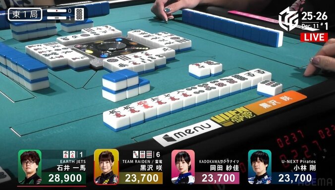 高く仕上げるセレブ黒沢…跳満にレベルアップの瞬間