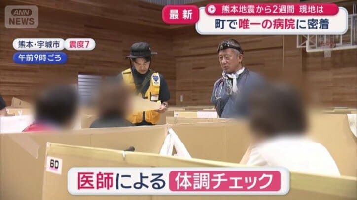 医師による体調チェック