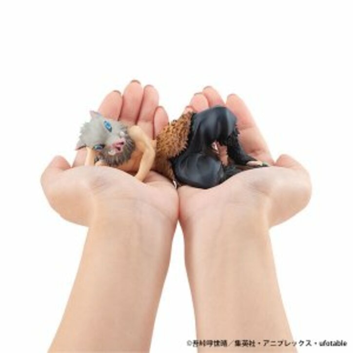 【商品画像一覧】サイズ感がめちゃめちゃ可愛い！アニメ「鬼滅の刃」てのひら伊之助くん＆善逸くん予約開始