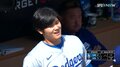 大谷翔平、さすがにお疲れモード 一塁から本塁突入の猛ダッシュ後にベンチで“てへぺろ”の萌え顔サービス