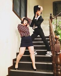 ブルゾンちえみ、綾野剛と「カズニョロポーズ」でノリノリ2ショット公開