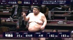 「まわしと間違えて肉をつかんだことが…」明瀬山のニックネーム“パンの山”に視聴者と実況解説が大盛り上がり