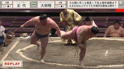 力士が同時にぴょーんとジャンプ 元横綱も「見たことない」レアシーンに視聴者も大賑わい「珍プレーすぎる」