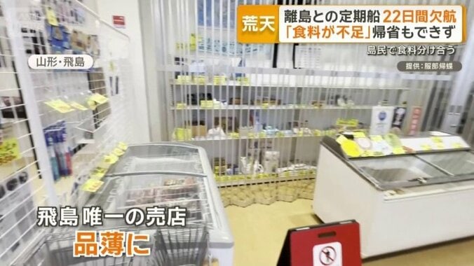 食料品や日用品が不足