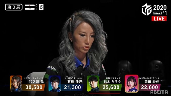 攻めてるの、髪型だけじゃないから！ギャル雀士・和久津晶、ド派手な銀髪＆超攻撃麻雀で2勝目／麻雀・Mリーグ 1枚目