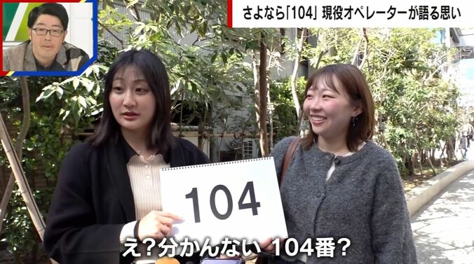 「104」に対する若者たちのリアクション