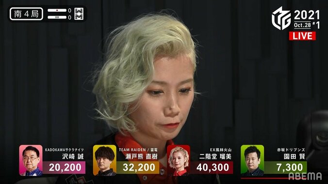 モンロー風ヘアもばっちり！二階堂瑠美、はにかみ笑顔の個人2連勝「嬉しいです」／麻雀・Mリーグ 2枚目