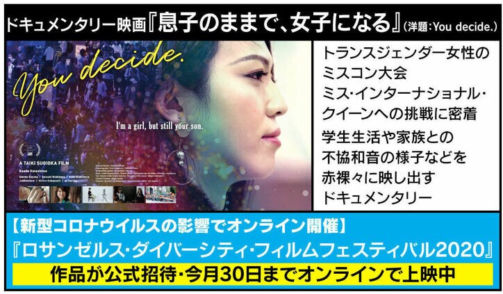 「息子のままで、女子になる」映画で伝えるトランスジェンダーの実情 夢を邪魔する“見えない第三者”