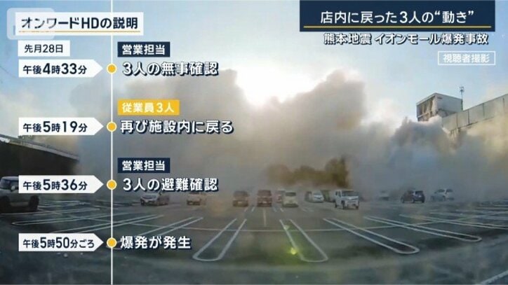 「館内に戻って売上げを金庫に」ほかの店舗にも“指示”なぜ?イオンモール爆発事故