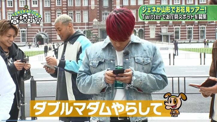 亜嵐&メンディーが東京駅を背景に“オバショット”で撮影!