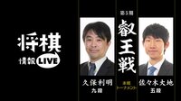 叡王戦本戦トーナメント 久保利明九段 対 佐々木大地五段