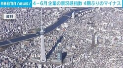 4－6月 企業の景況感指数 4期ぶりのマイナス