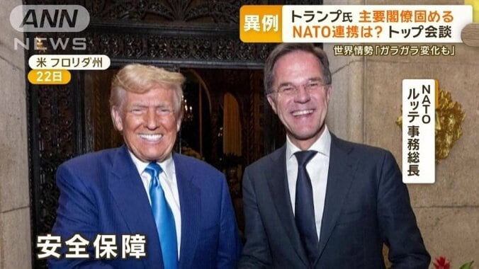 トランプ氏（左）とNATOルッテ事務総長（右）