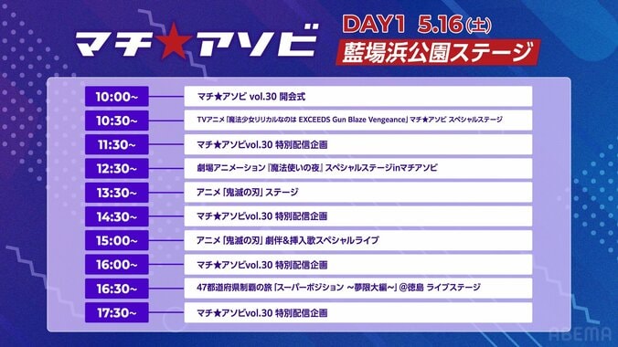 アニメ「鬼滅の刃」など計10ステージが無料生中継！徳島発の総合エンタメ祭「マチ★アソビ vol.30」開催 2枚目