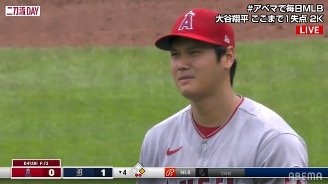 大谷翔平にまさかのウイルス性腹痛で8敗目 今季ワースト4四球、最速158.5キロも今季2番目の遅さ 視聴者からも「今日は無理だ」「リズム悪い」と指摘続出 1枚目