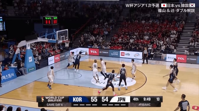 「まじNBA！」渡邊雄太の“衝撃ブロック”に解説絶叫！「凄いの出た」「あれだけ後手だったのに…」【バスケ日韓戦】 3枚目