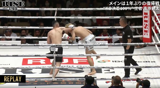 テンプルにグサりの衝撃KO