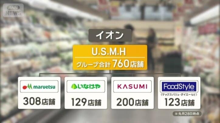 グループ合計760店舗のイオン傘下「U.S.M.H」