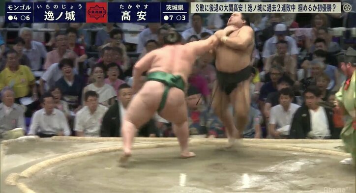 高安、また負けた！　逸ノ城を相手に「良いところ無し」で4敗目　優勝戦線から完全に脱落