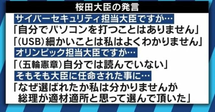 失言続きでも”適材適所”？派閥の力学が”桜田大臣”を生んだ