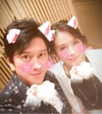 川崎麻世『杉本彩ちゃんと寿司屋でスノーでツーショット』