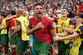 「とんでもないのが決まった」C・ロナウドに代わり先発に抜擢！Ｇ・ラモスのニア上ぶち抜き弾にファン興奮！「ただ者ではないな」【W杯ラウンド16】