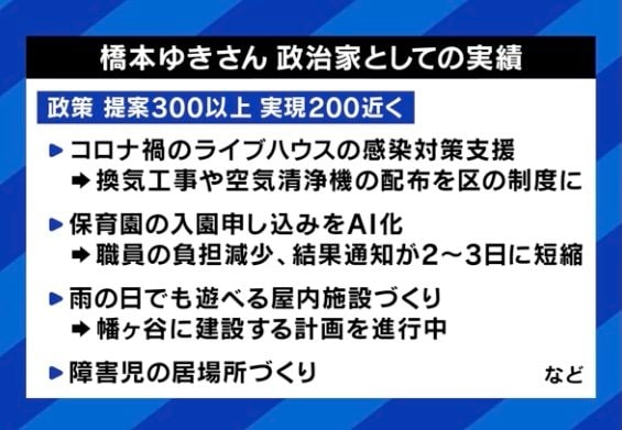 橋本氏の政治家としての実績