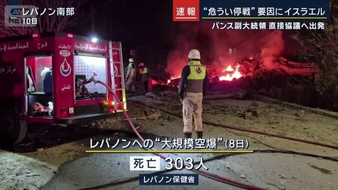 レバノンへの大規模空爆の被害