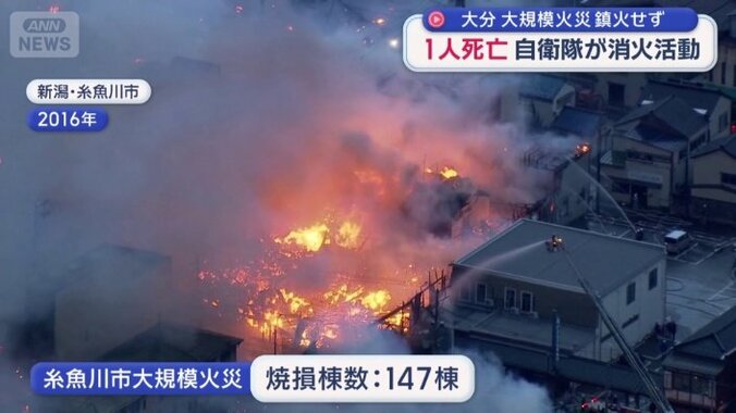 新潟・糸魚川で発生した大規模火災