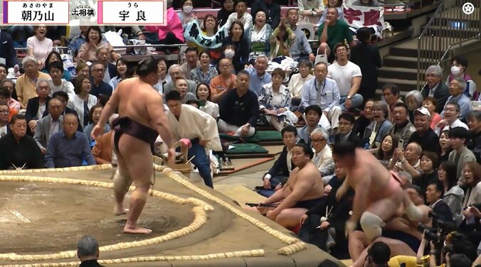 【写真・画像】「力士並みに強そう」「腕太っ」大相撲、人気力士とニアミスした“ただならぬ”筋肉美のプロレスラーに反響「通路付近にゴツいの映って…」　1枚目