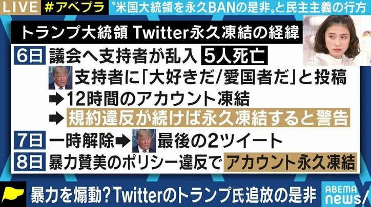 ネットから排除されていくトランプ大統領…“口封じ”は誰の決断?民主主義との矛盾はないのか?