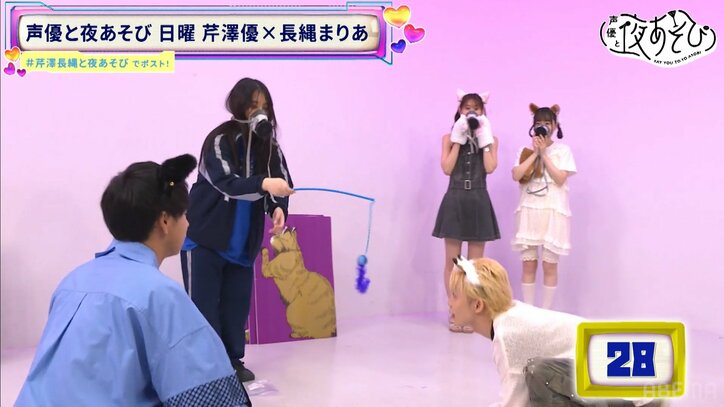 芹澤優・長縄まりあ・川島零士・水中雅章が猫に変身して巨大神経衰弱に挑戦！　9枚目