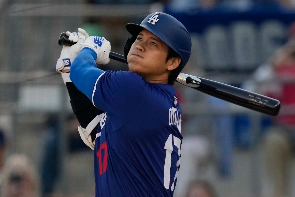 大谷翔平、オープン戦で6試合ぶり2ランホームラン ドジャース移籍後2発