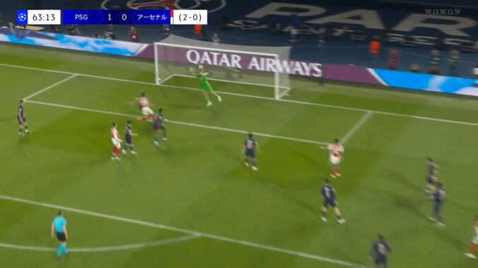 アーセナル・ファン絶望…PSG守護神の“指先スーパーセーブ”にSNS騒然！「ドンナルンマ人間やめてる」「まじで勘弁して…」「理不尽すぎる」Ｘトレンド入り【CL準決勝】 4枚目