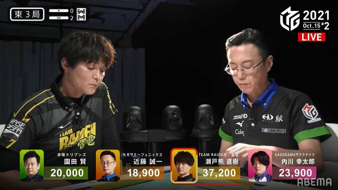 解説者も「切り間違えましたよね！？」と驚愕 近藤誠一が見せた神守備 跳満捨て当たり牌をピンポイントブロック／麻雀・Mリーグ 1枚目