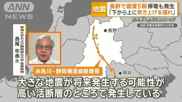 「非常に大きな地震が将来発生する可能性が高い活断層の所で発生」