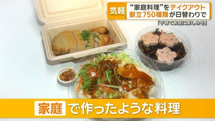 “家庭料理”をテイクアウト人気　献立750種類が日替わりで 「子育て家庭に楽しみを」