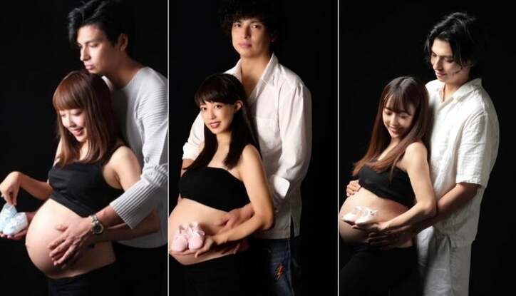 【写真・画像】アレクサンダー、妻・川崎希と3回目のマタニティーフォトを公開「のんちゃんお腹パンパンです」　1枚目
