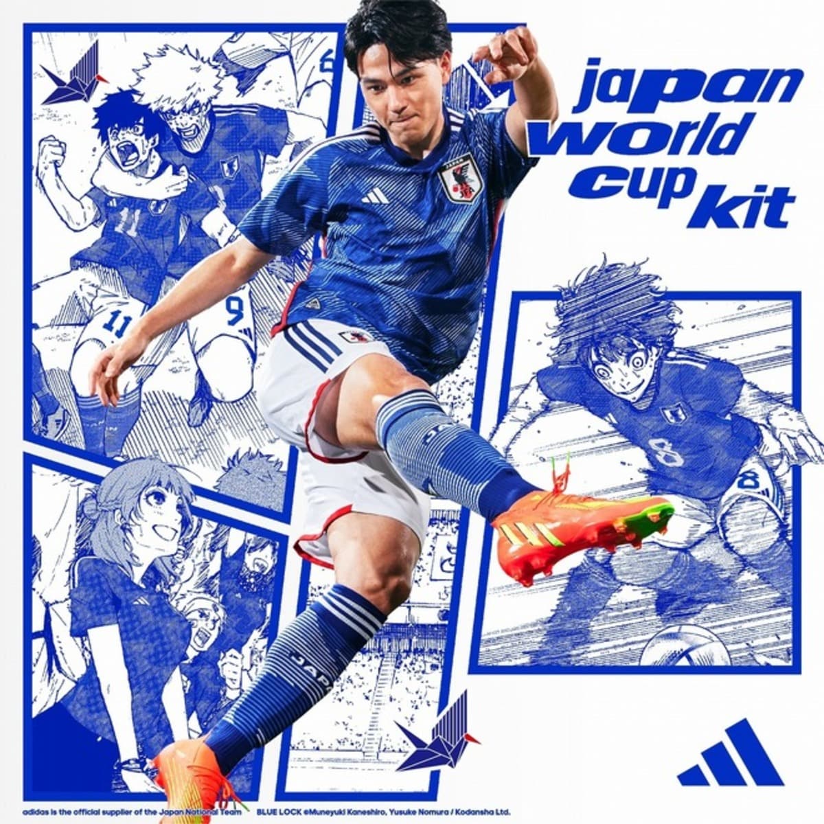 日本代表　サッカー　ユニフォーム　サムライブルー　W杯　2022 カタールサッカー・フットサル