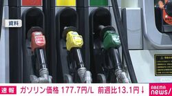 ガソリン価格 177.7円/L 前週比13.1円値下がり