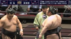 貴景勝、照強のつっかけに迫力の“にらみ”で館内騒然 強烈な突き出しで貫録の5勝目