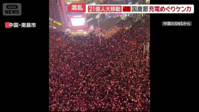 大通りを埋め尽くす人の波