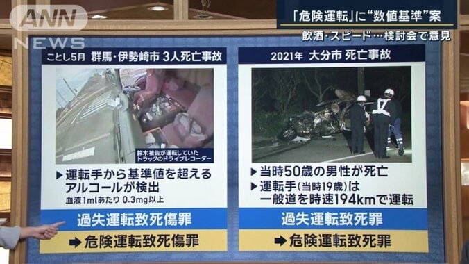 大分市や伊勢崎市での死亡事故