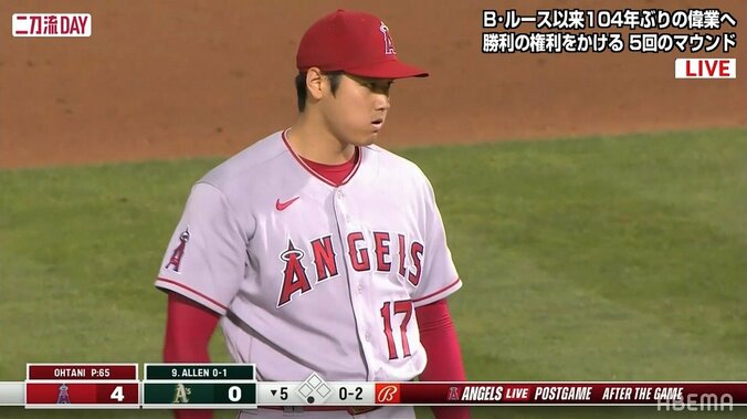 大谷翔平、6回無失点で防御率2.68に 104年ぶり「2ケタ勝利・2ケタ本塁打」達成する勝利 1枚目