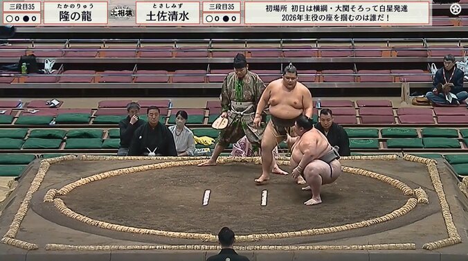 隆の龍がつっかけ不成立