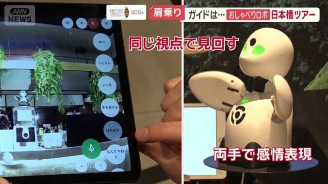 両手を使って感情表現もできる